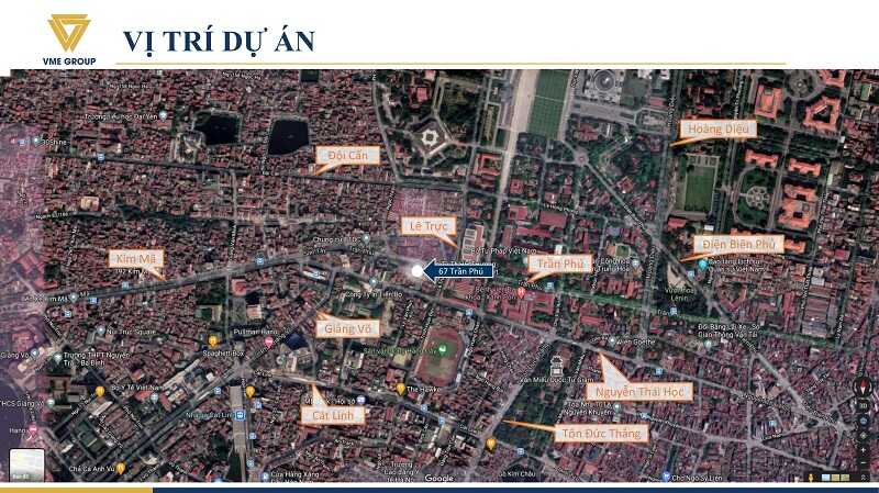 Xem địa chủ dự án Discovery Central 67 Trần Phú qua Google Map