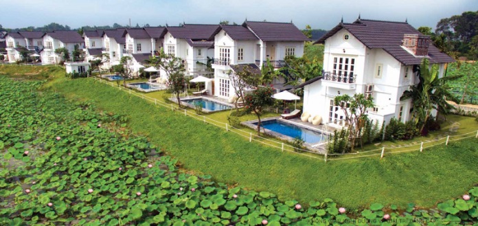 Ảnh thực tế khu Biệt thự Vườn Vua Resort & Villas