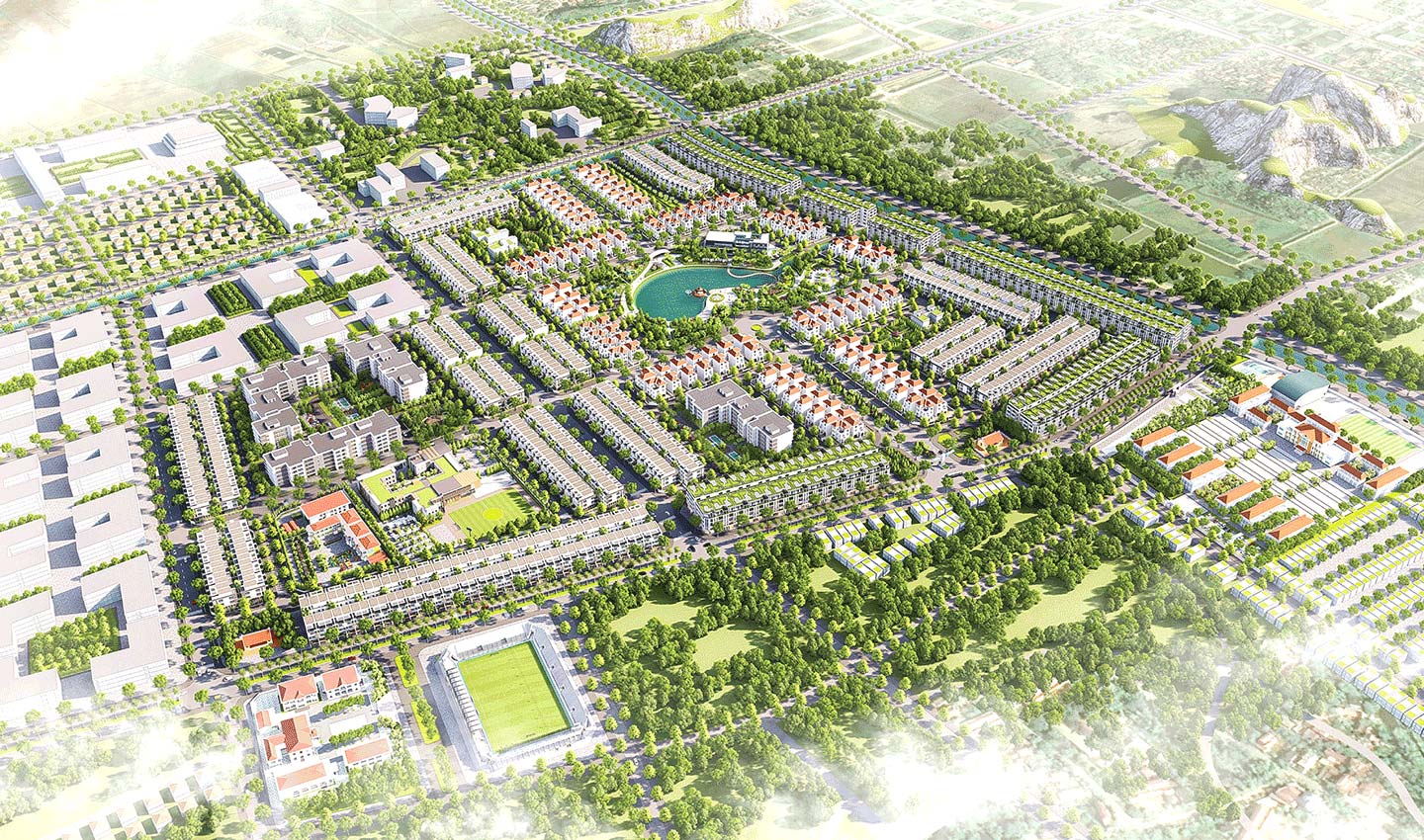 Mặt bằng thiết kế tổng thể của Khu đô thị Kosy Ninh Bình